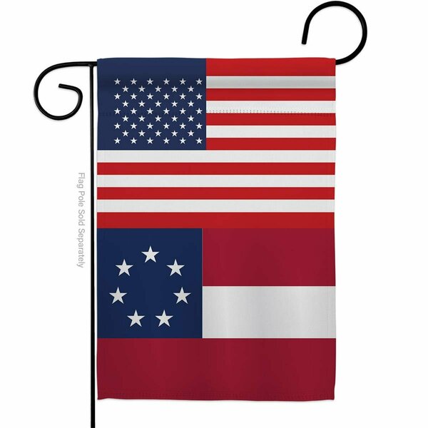 Guarderia 13 x 18.5 in. USA Star Bars American Historic Vertical Garden Flag with Double-Sided GU3912245
